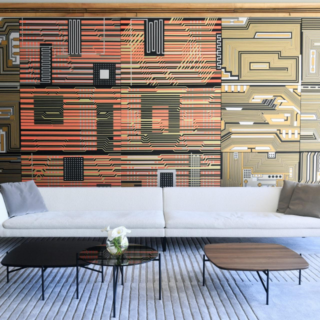 Zagreb, 230421.
U Uredu Predsjednika na Pantovcaku, tj. u Vili Zagorje preuredjen je juzni salon i postavljena je izlozba vezana za izgradnju vile.
Na fotografiji: juzni salon