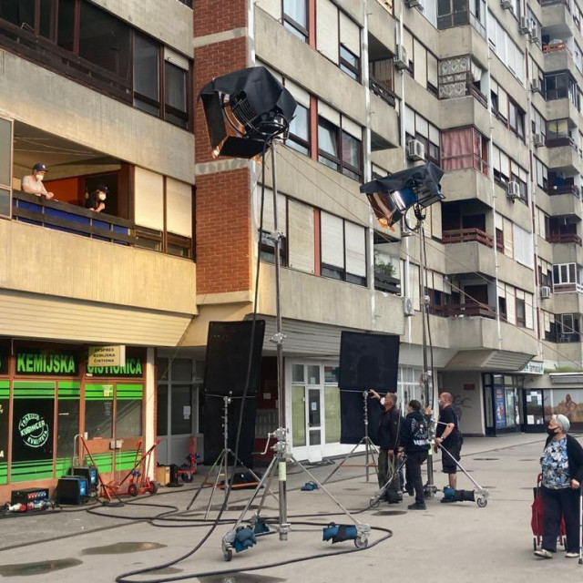 Snimanje serije na Mamutici u Zagrebu