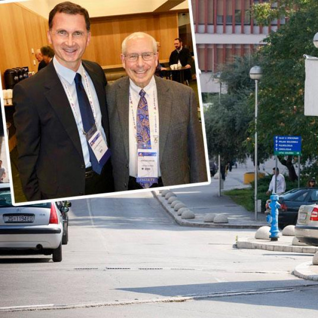 Dragan Primorac i Arnold Caplan, znanstvenik koji je još 1991. otkrio mezenhimalne matične stanice (gore lijevo); KBC Split (glavna fotografija, arhiva)