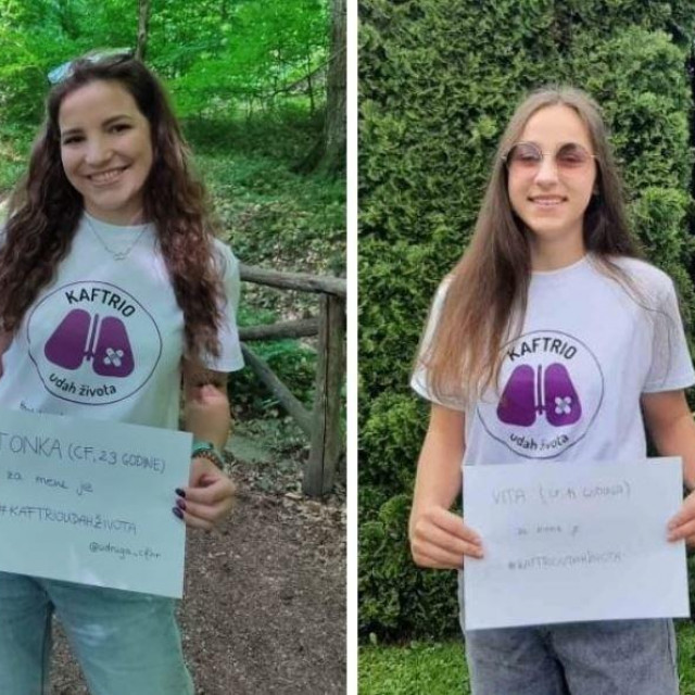 Tonka Vacka (23) i Vita Domović (14) boluju od cistične fibroze od koje boluje oko 150 ljudi u Hrvatskoj