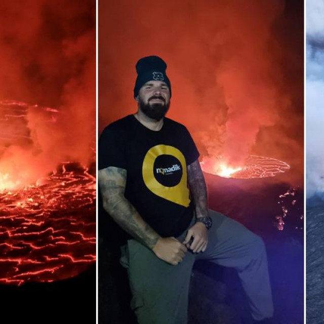 Kristijan Iličić na vulkanu Nyiragongo