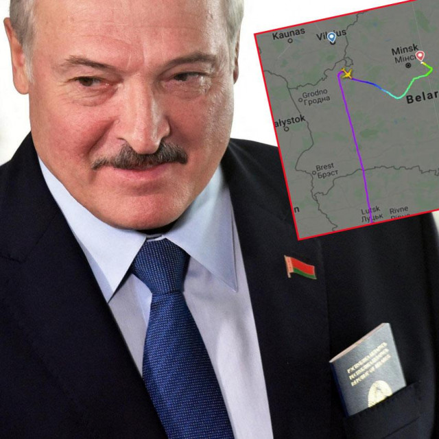 Aleksandar Lukašenko i izmijenjena ruta Ryainairovog zrakoplova s Flightradara