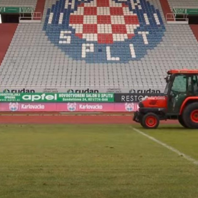 Zamjena travnjaka na Poljudu