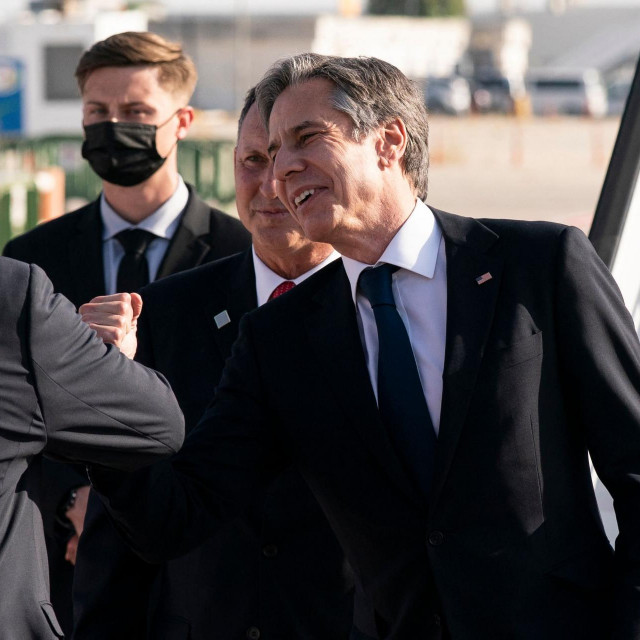 Antony Blinken i izraelski ministar vanjskih poslova Gabi Ashkenazi 