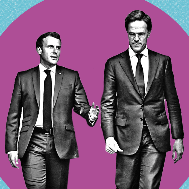 Emmanuel Macron i Mark Rutte