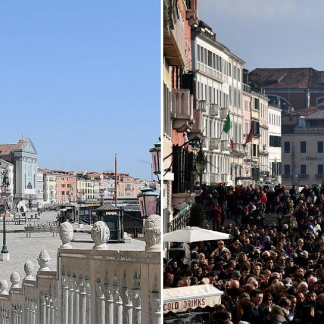 Venecija - prizori praznih i punih ulica
