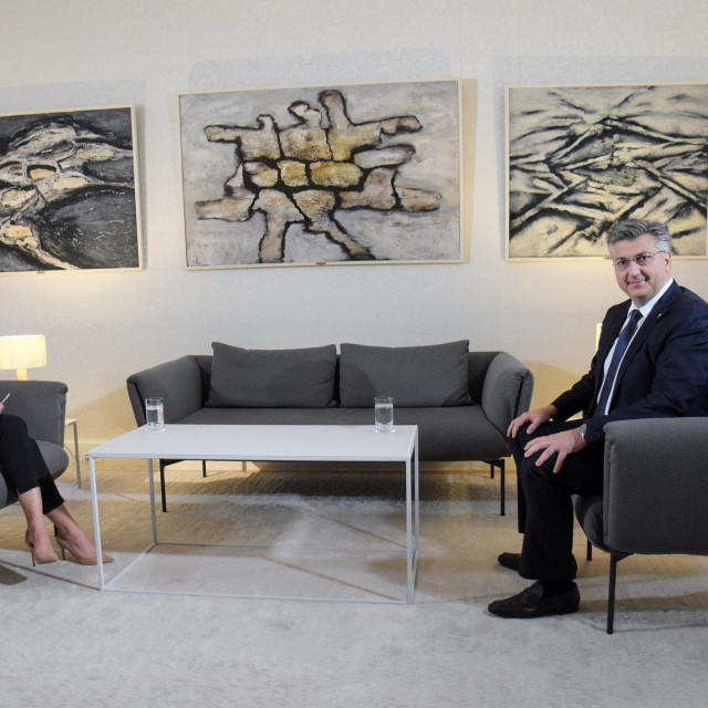 Damira Gregoret i Andrej Plenković