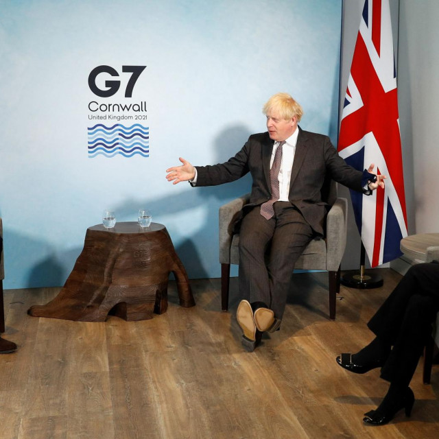 Boris Johnson, Charles Michel i Ursula von der Leyen 