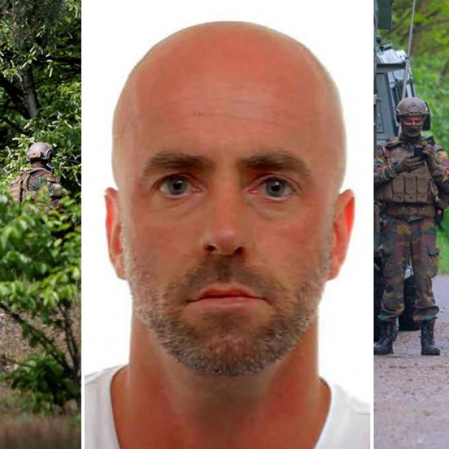 Belgijski vojnici tijekom potrage za Jurgenom Coningsom (u sredini)