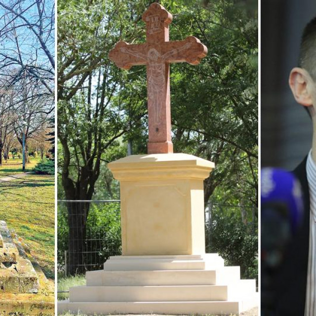 Križ prije i poslije obnove i Ivan Penava