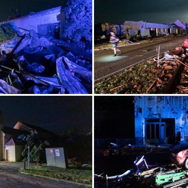 Šteta nakon oluje u mjestu Hrušky