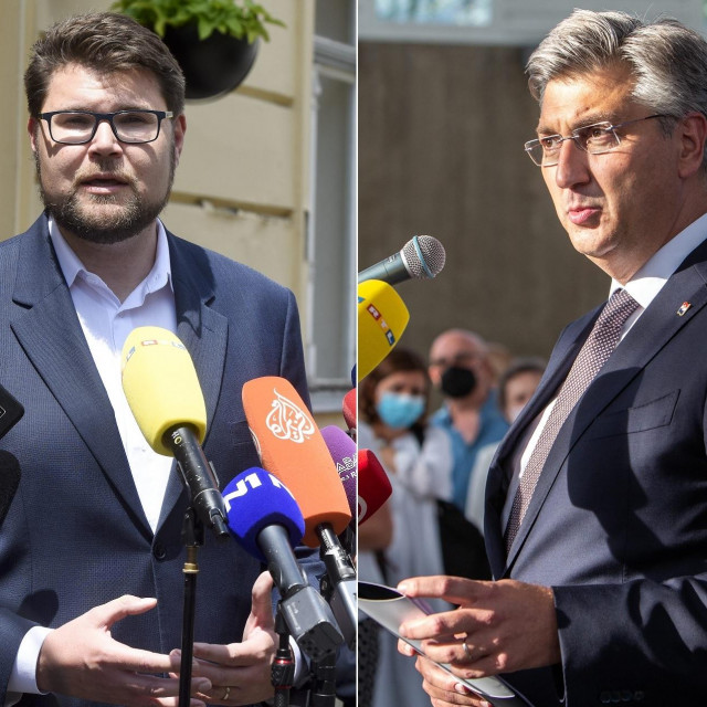 Peđa Grbin i Andrej Plenković