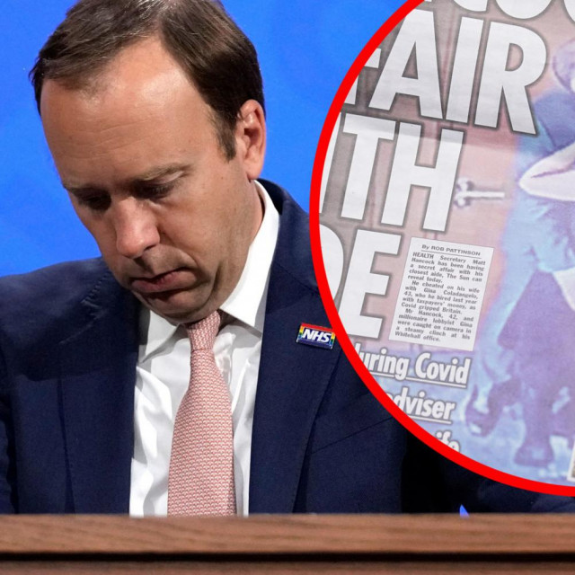 Matt Hancock i naslovnica The Suna