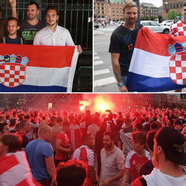Hrvatski navijači u Danskoj i prizor iz Kopenhagena