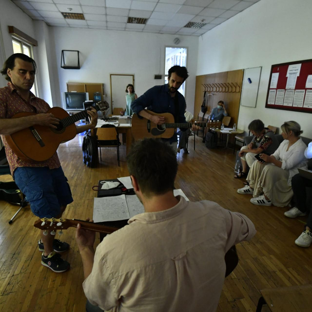 Proba s glumcima za Večer posvećenu Arsenu - Arsenal ljetne noći, koja će se odrzati 3. srpnja.