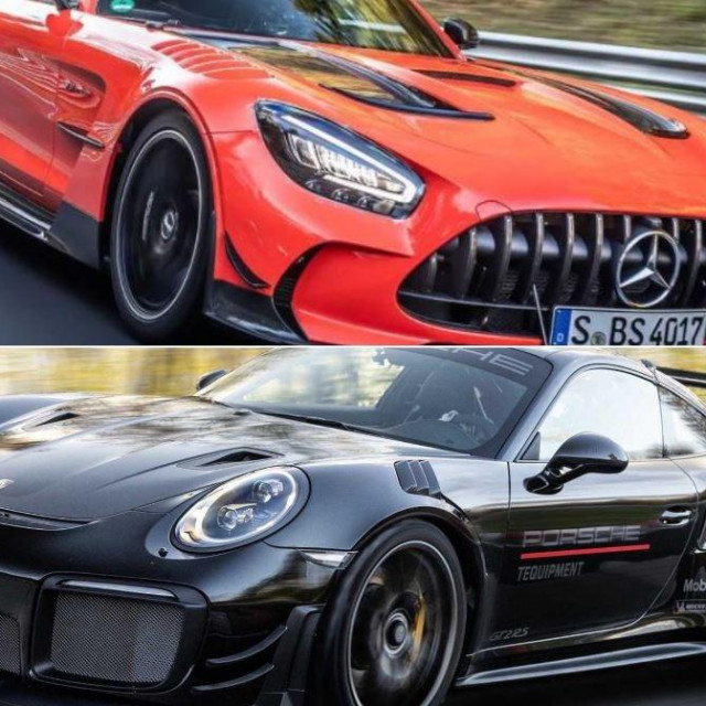 Mercedes AMG GT Black Series i Porsche GT2 RS Manthey Performance