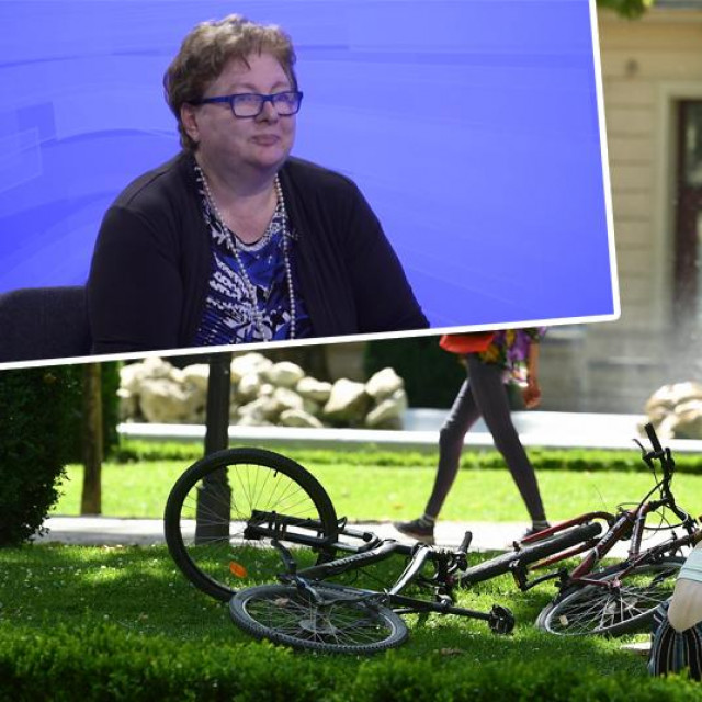 Vlasta Tutiš u emisiji 'Briefing' (gore lijevo), prizor iz užarenog Zagreba (glavna fotografija)