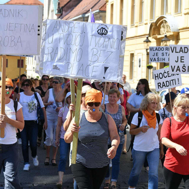 Prosvjed radnica tvrtke Orljava