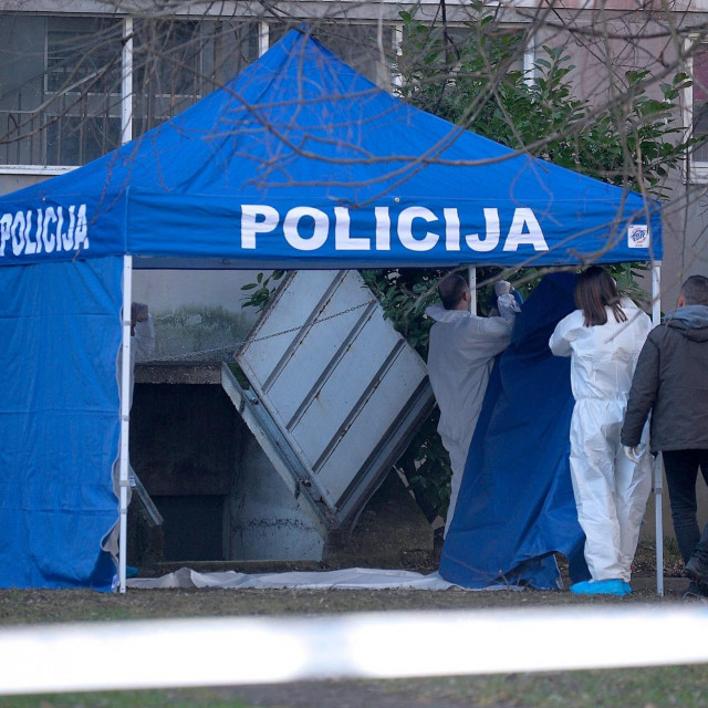 Očevid nakon zločina u zagrebačkom naselju Sopot