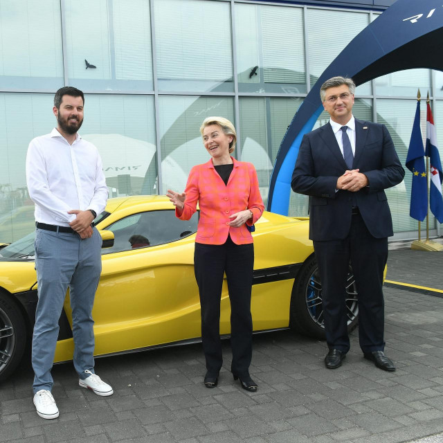  Mate Rimac, Ursula von der Leyen i Andrej Plenković