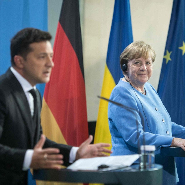 Angela Merkel i Volodimir Zelenski