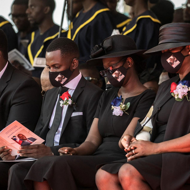 Jovenel Junior Moise, Joverlain Moise, Jomarlie Moise and Martine Moise 