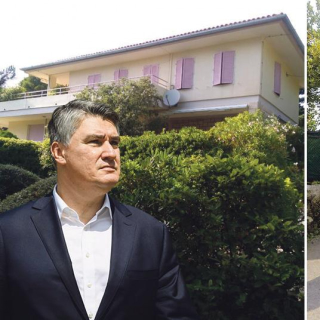 Vila Kovač na Hvaru (nekad poznata kao Bakarićeva, lijevo) i vila Costabella u Rijeci (desno)