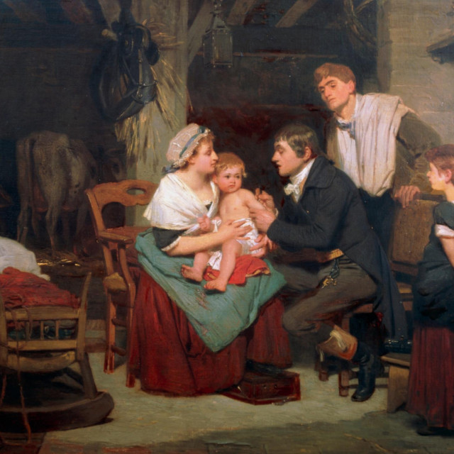 Ilustracija, cijepljenje protiv boginja u 19. stoljeću