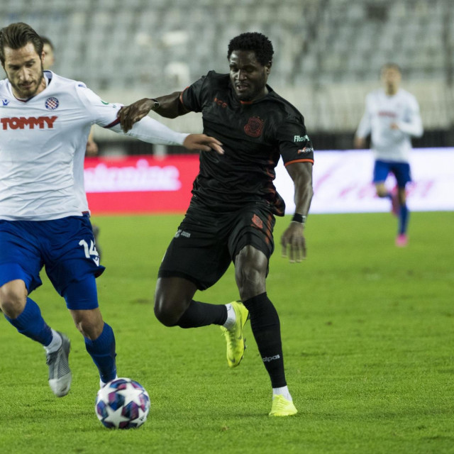 Dimitrios Diamantakos (Hajduk) i Nasiru Moro (Gorica)