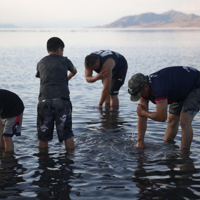 Suša na Velikom slanom jezeru u Utahu