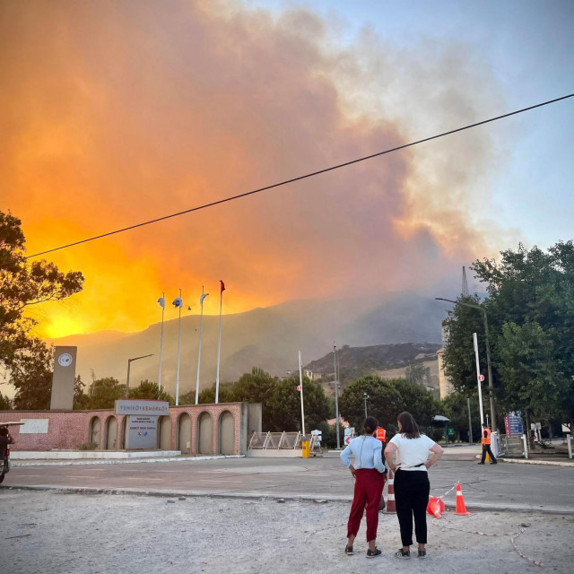 Požar u blizini termoelektrane