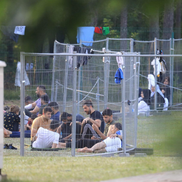 Migrantski kamp kod grada Kapciamiestisa u Litvi