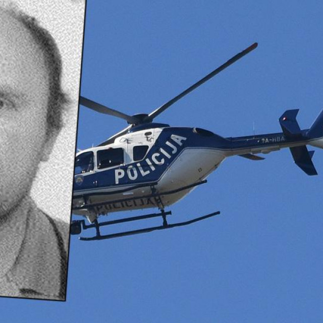 Policijski helikopter i fotografija bjegunca