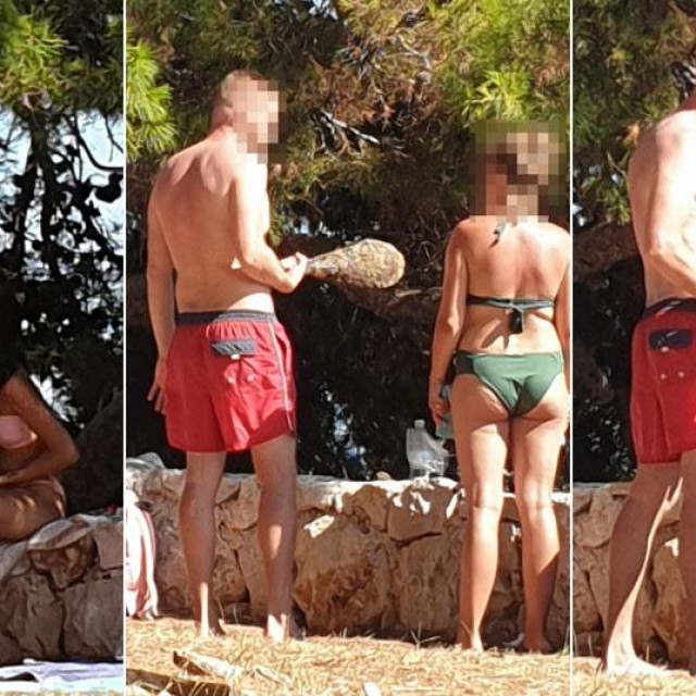 Muškarac s periskom na otoku Galevcu