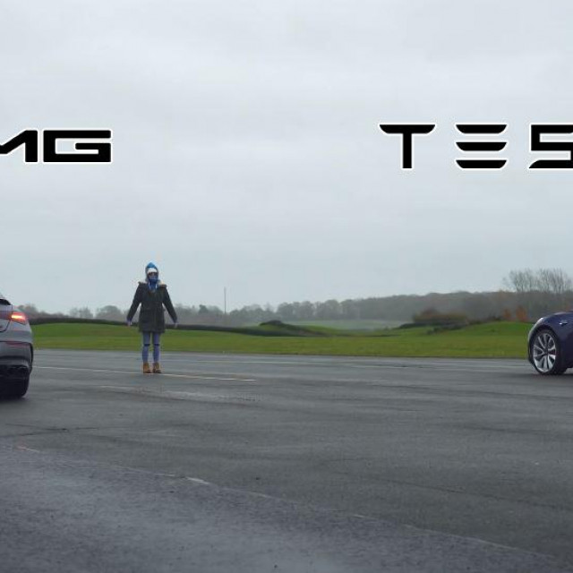 Mercedes CLA 45 AMG i Tesla Model 3 Performance