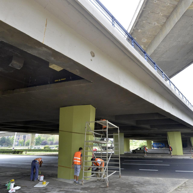 Nadvožnjak na Slavonskoj aveniji u Zagrebu obnavljan je 2019.