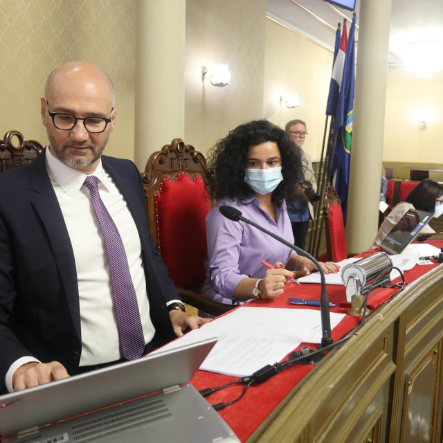 Zagreb, 260821.
Stara Gradska vijecnica, ulica Svetih Cirila i Metoda.
3. sjednica Gradske skupstine Grada Zagreba.
Na fotografiji: Josko Klisovic.