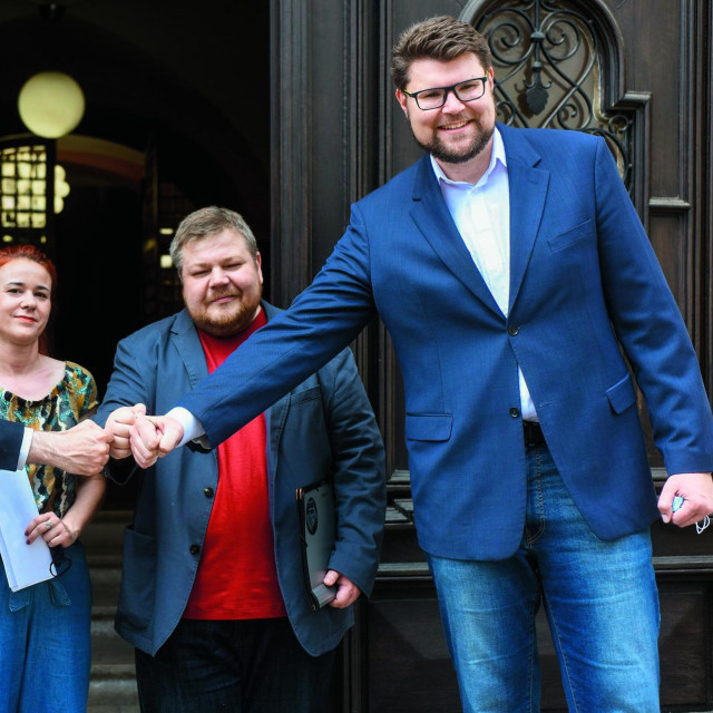 Tomislav Tomašević, Ivan Račan i Peđa Grbin