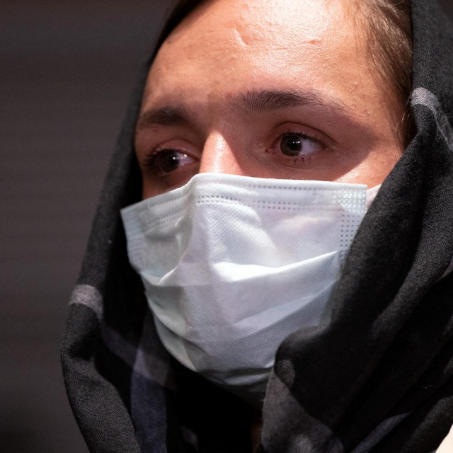 Zarifa Ghafari nakon što je sletjela u Njemačku