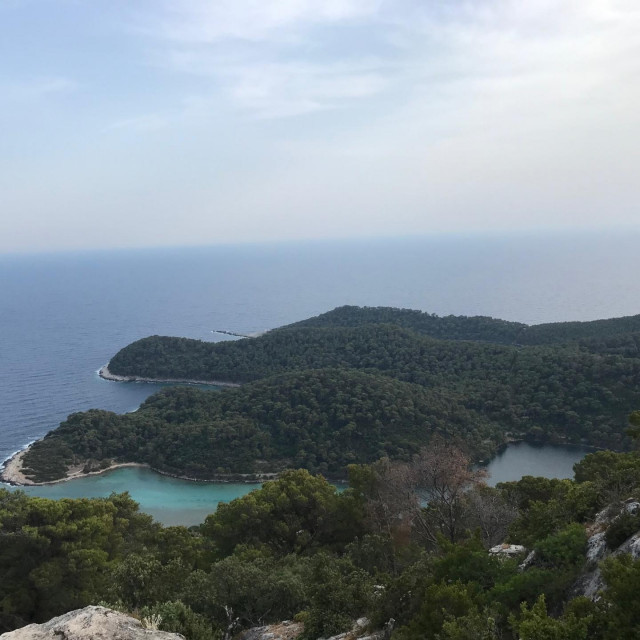 NP Mljet, pogled s vrha Montokuc