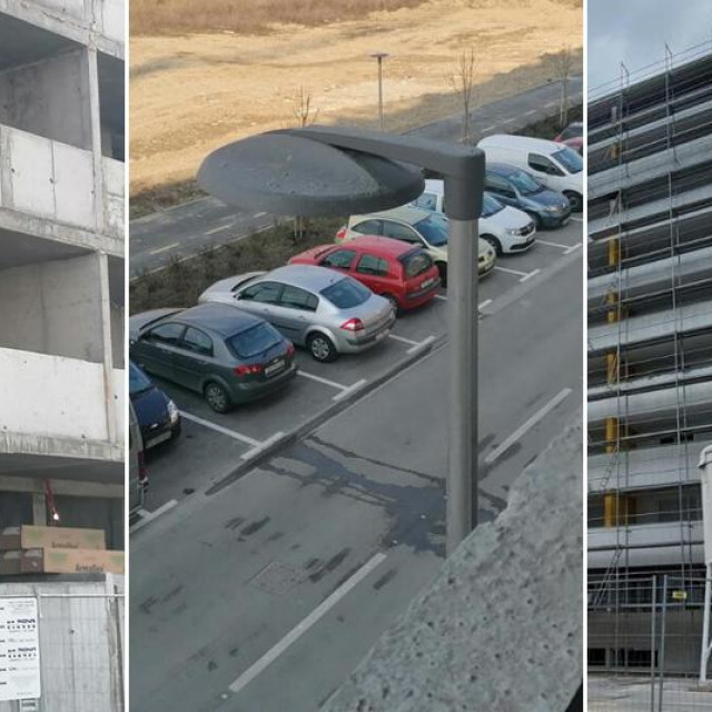 Lampa postavljena tik uz novu zgradu