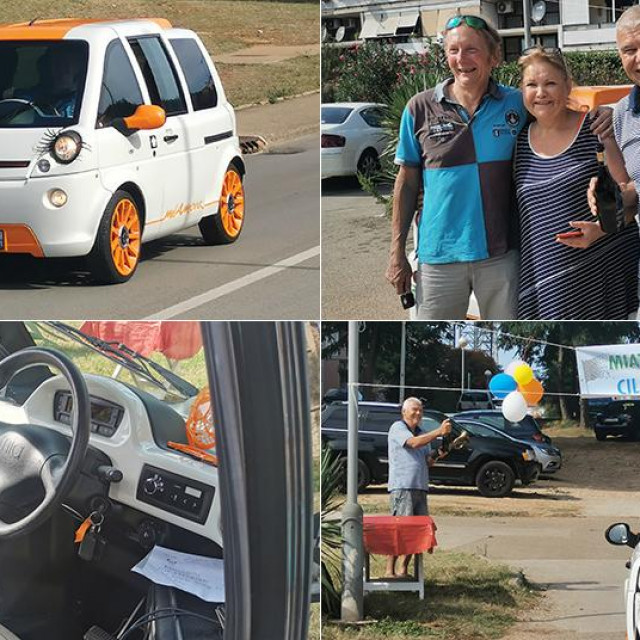 Mia Amour (gore lijevo); Jean Marc, Judith i Crnojevići (gore desno); unutrašnjost Mije Amour; ”ciljna ravnina” u Puli