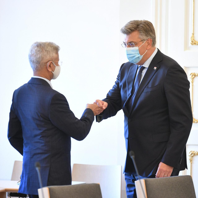 Predsjednik Vlade Andrej Plenković primio je ministra vanjskih poslova Republike Indije Subrahmanyama Jaishankara