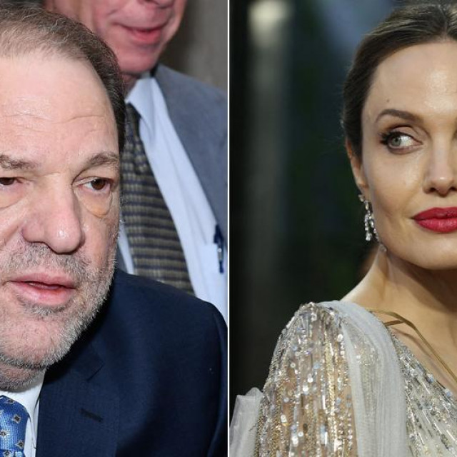 Filmski mogul Harvey Weinstein (lijevo) i glumica Angelina Jolie (desno)
