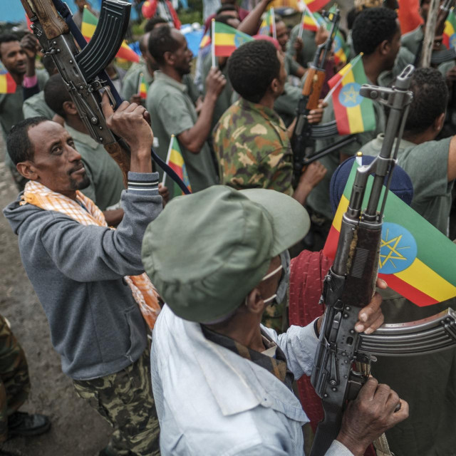 Regruti za pričuve regionalnih snaga Amhare, zajedno s pripadnicima milicije Amhara