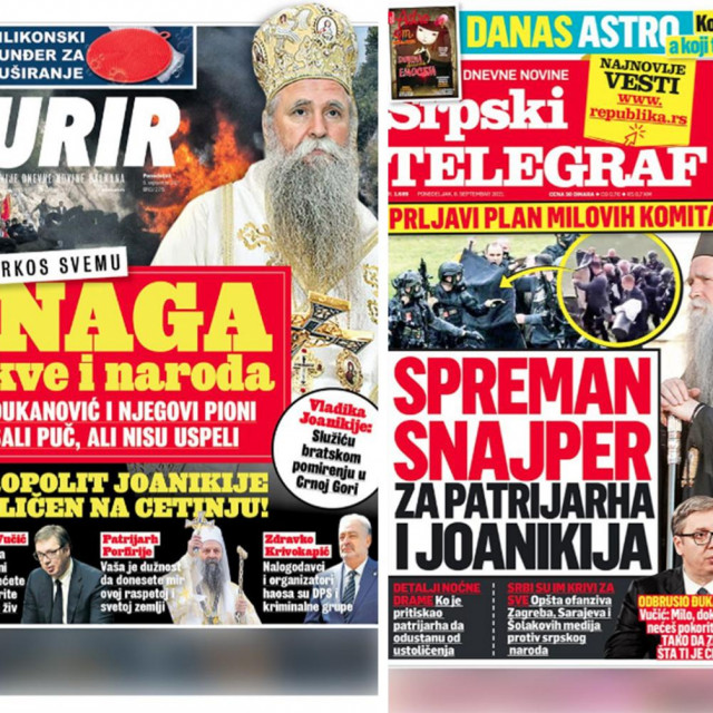 Naslovnice srpskih medija, 6.9.2021.