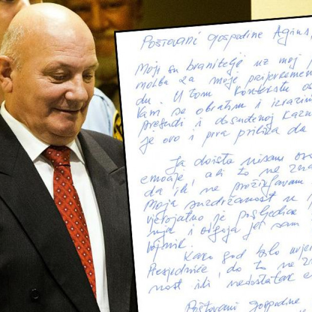 Milivoj Petković i isječak njegova pisma sucu Agiusu