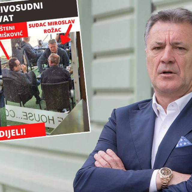 Zdravko Mamić; u pravokutniku: fotografija koju je Mamić objavio na svom Facebook profilu
