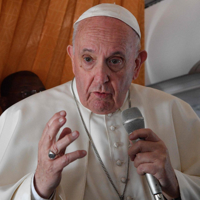 Papa Franjo na povratku iz Slovačke