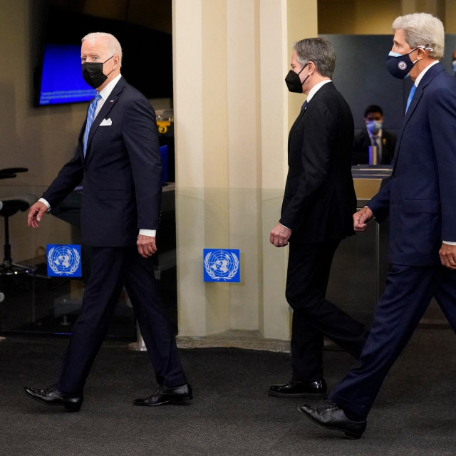 Joe Biden i John Kerry na Generalnoj skupštini UN-a, rujan, 2021.